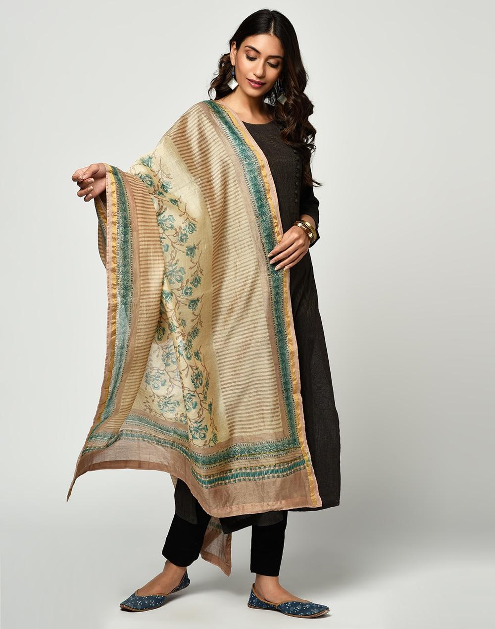 cotton silk printed dupatta