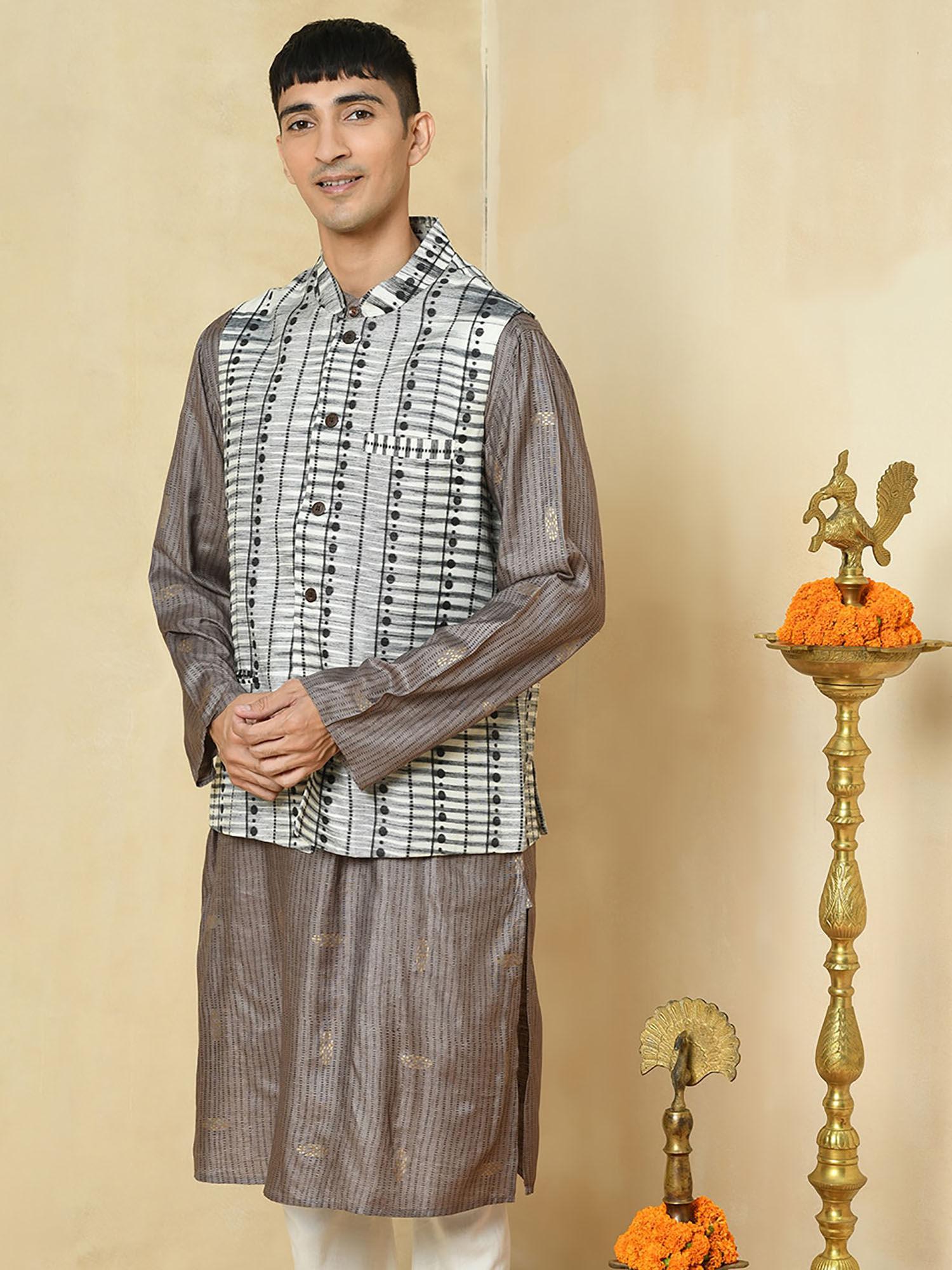 cotton silk slim fit nehru jacket