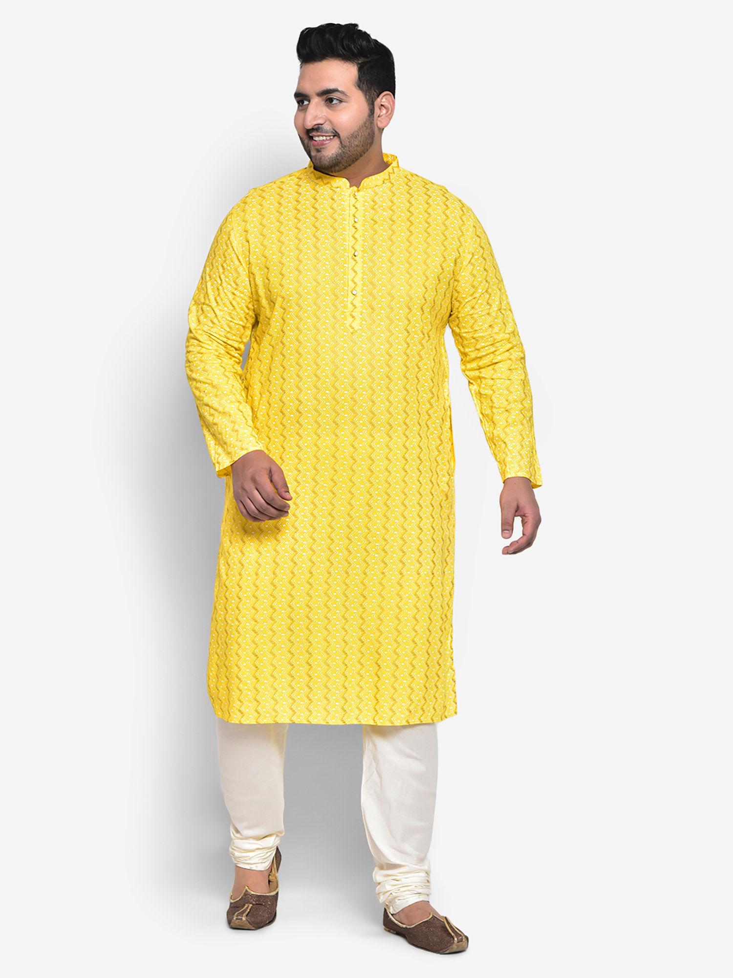 cotton silk yellow kurta