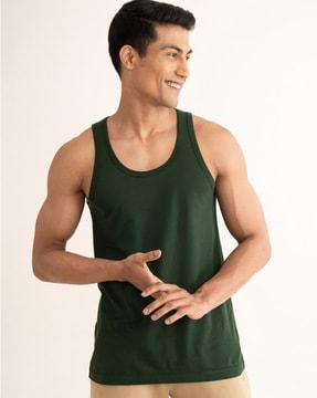 cotton sleeveless vest