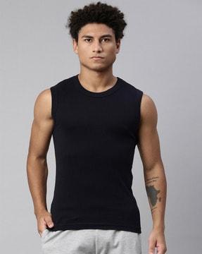 cotton sleeveless vest