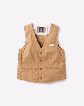 cotton sleeveless waistcoat