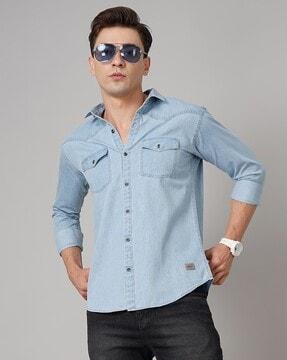 cotton slim fit shirt