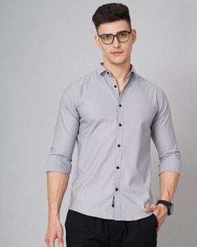 cotton slim fit shirt