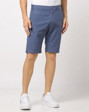 cotton slim fit shorts