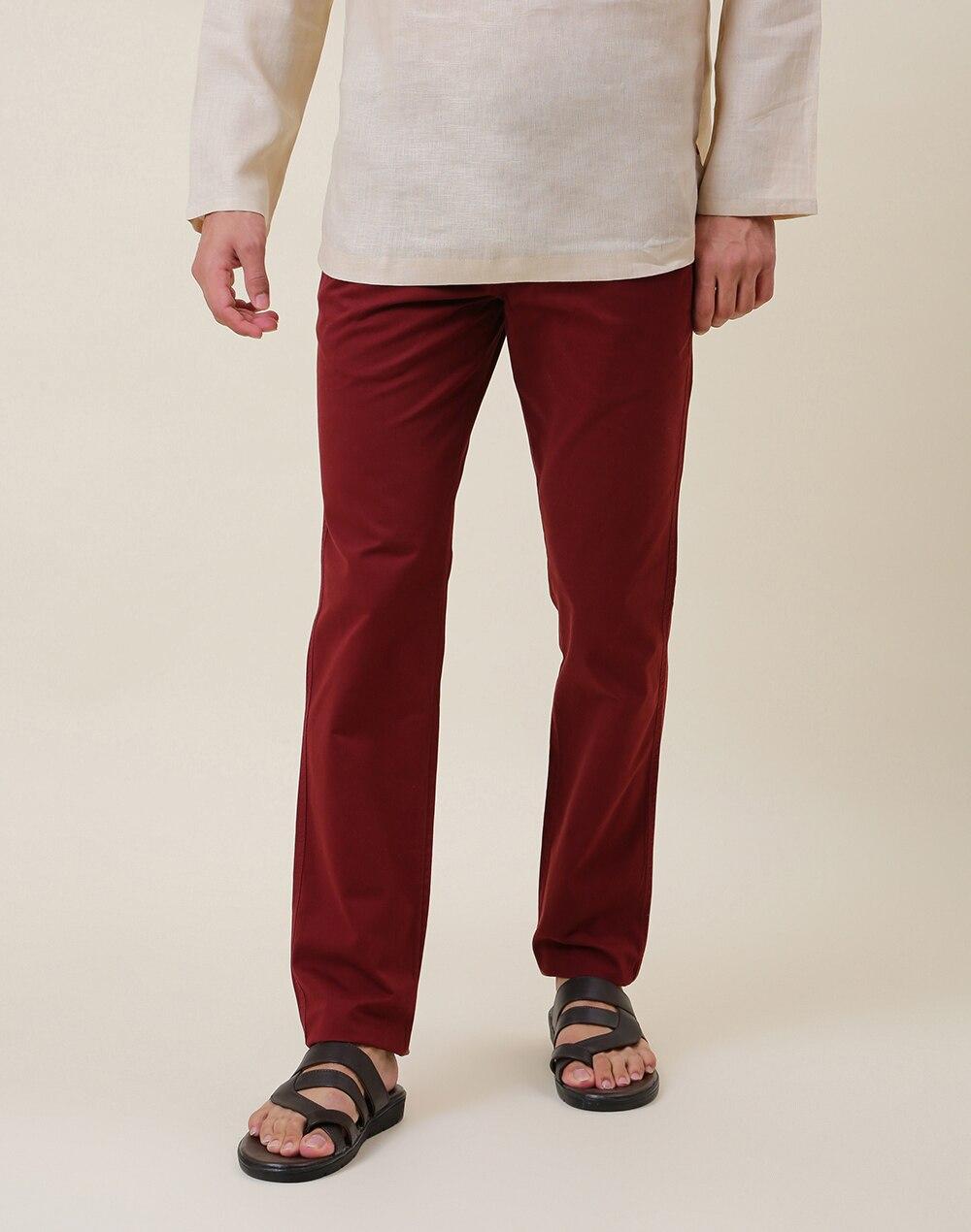 cotton slim fit trouser