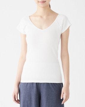 cotton smooth french sleeve slip with sweat pad