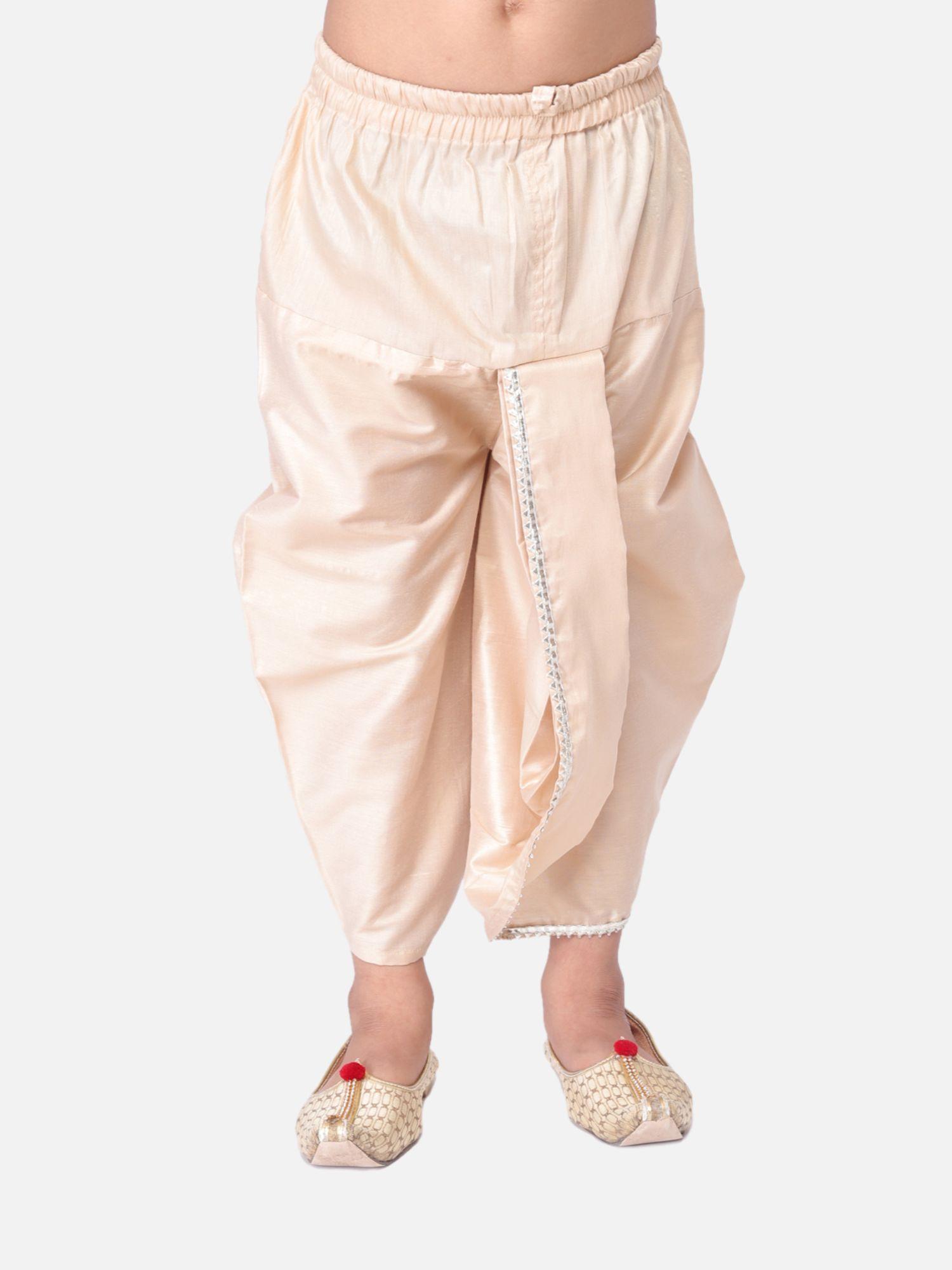cotton solid beige dhoti