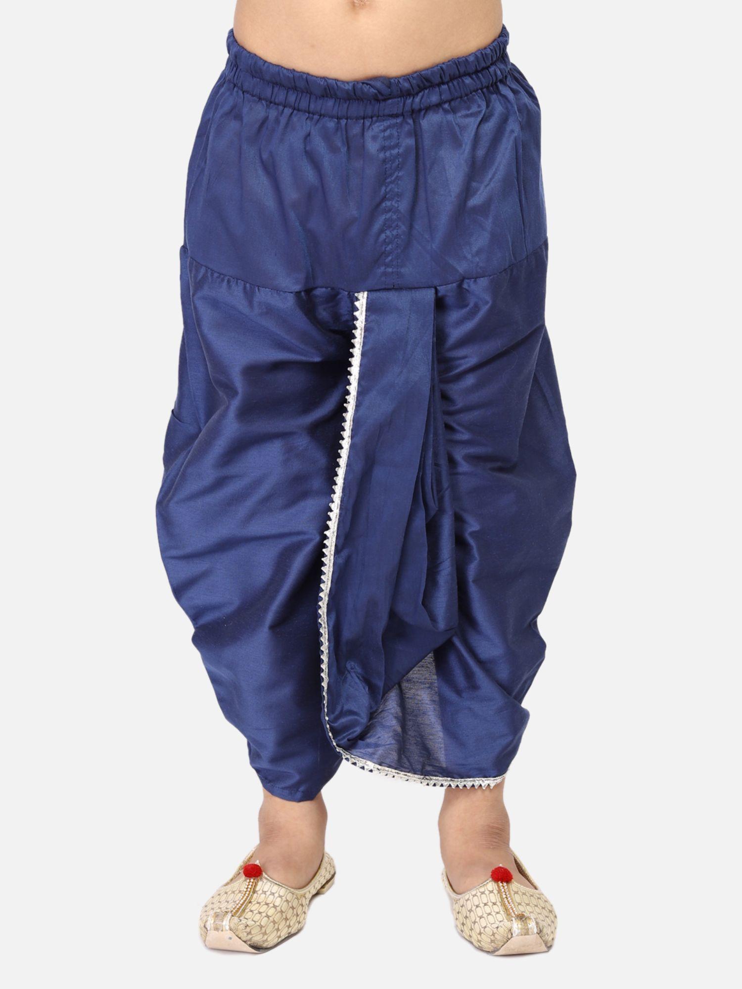 cotton solid blue dhoti