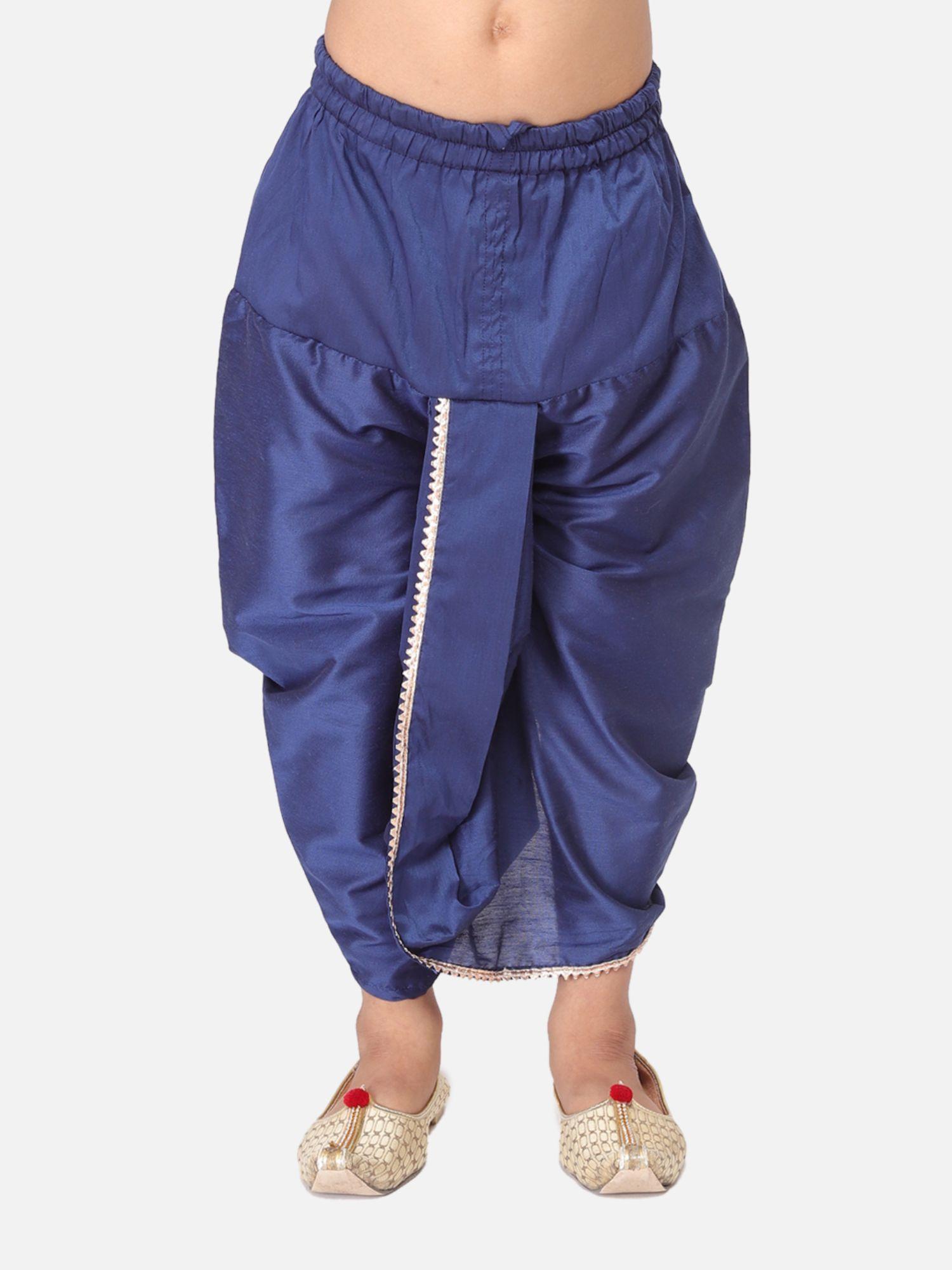 cotton solid blue dhoti