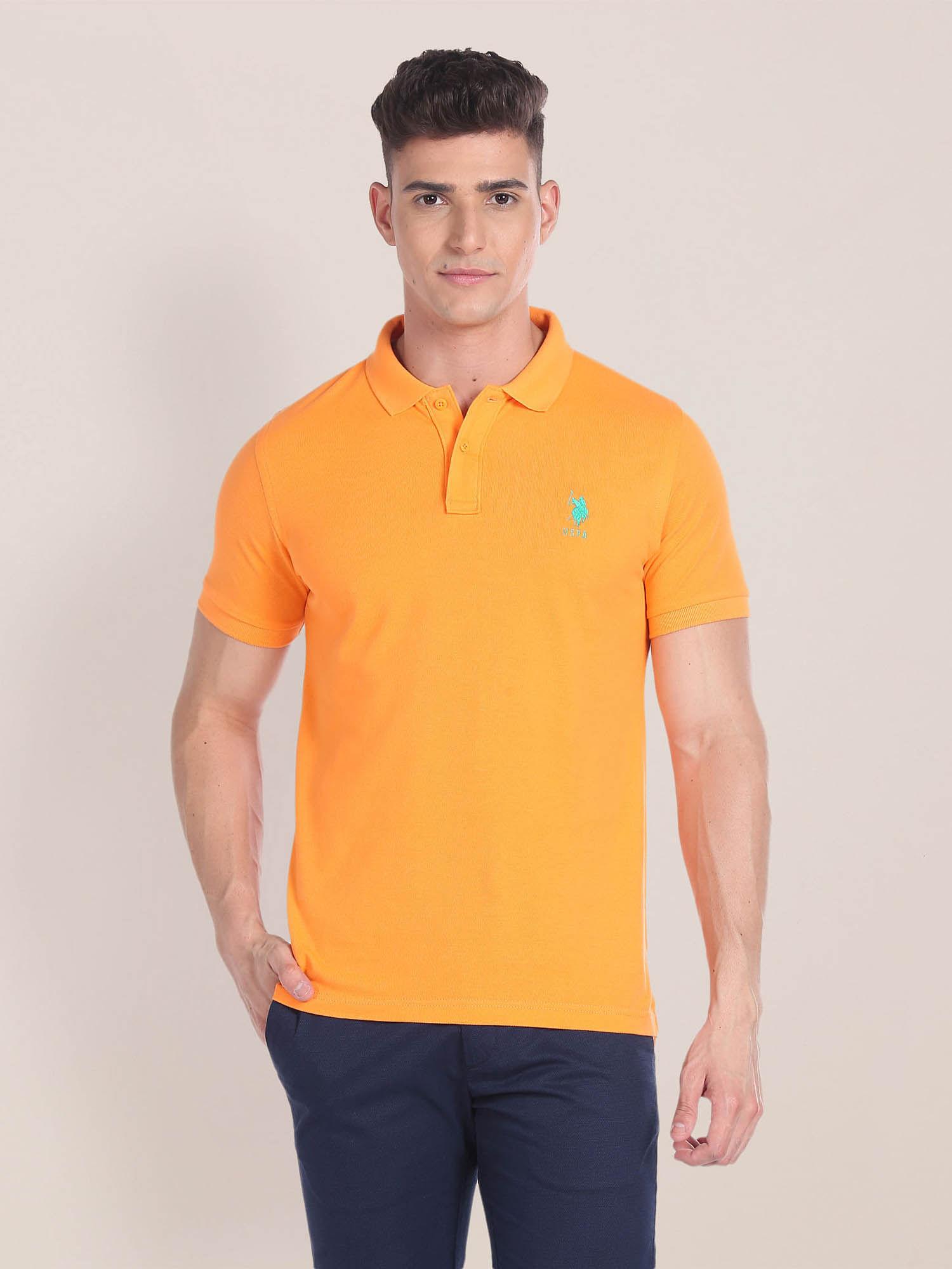 cotton solid polo t-shirt