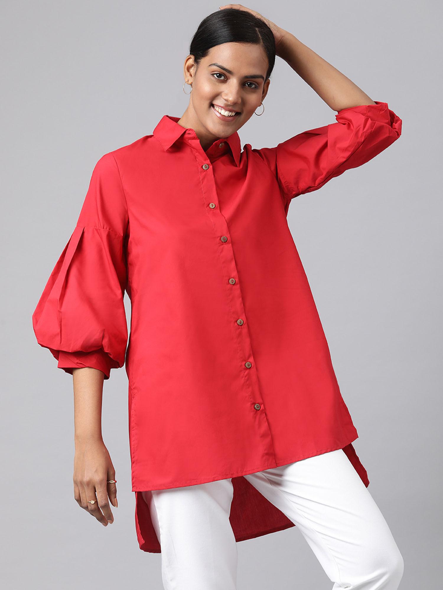 cotton solid tunic