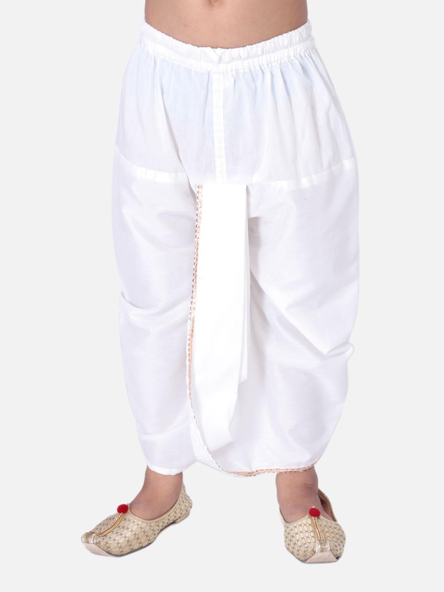 cotton solid white dhoti