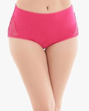 cotton spandex high-waist outer elastic hipster panties