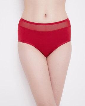 cotton spandex high-waist outer elastic hipster panties