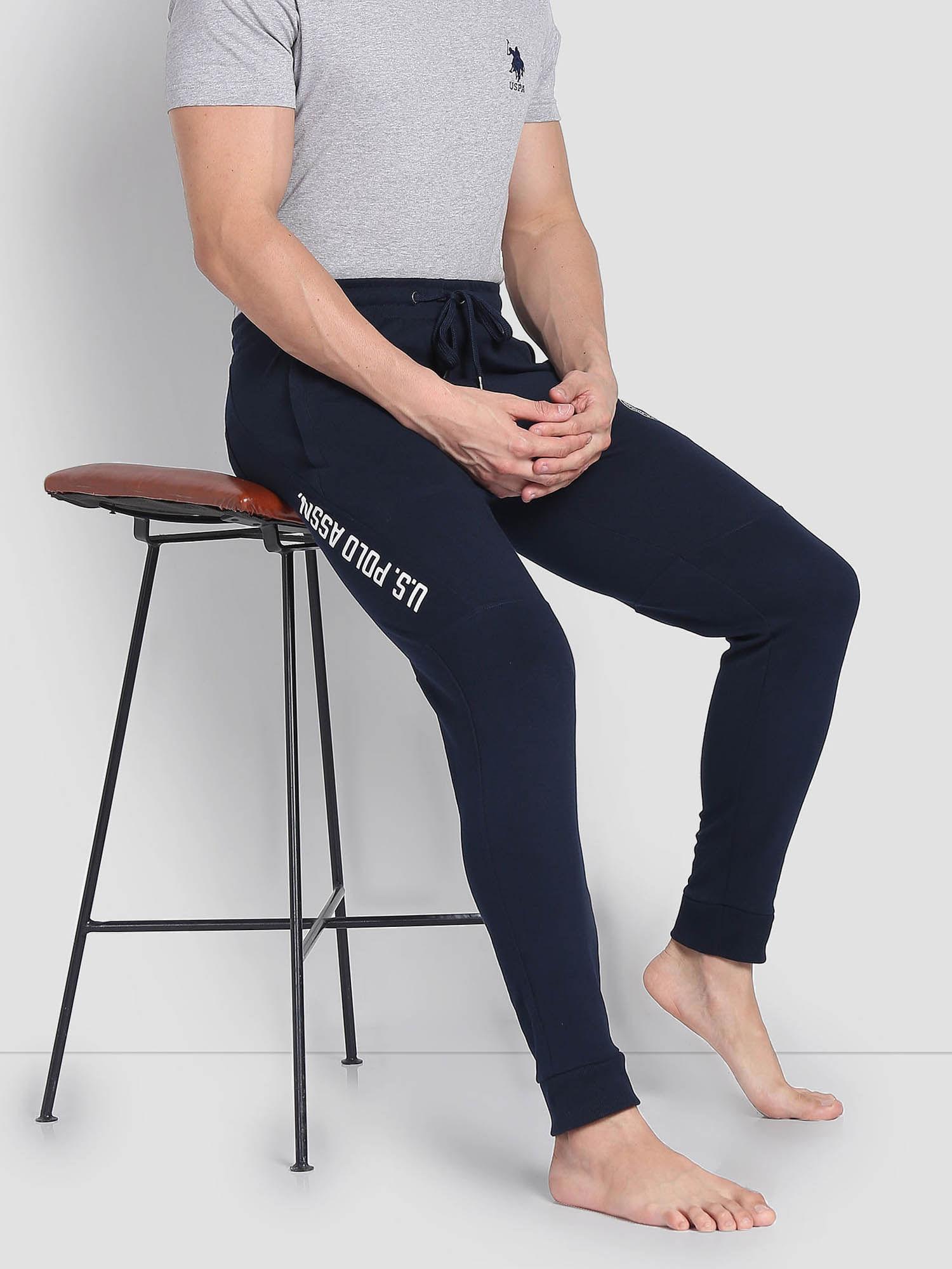 cotton stretch lj003 joggers blue