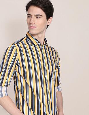 cotton striped casual shirt