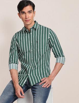 cotton striped casual shirt