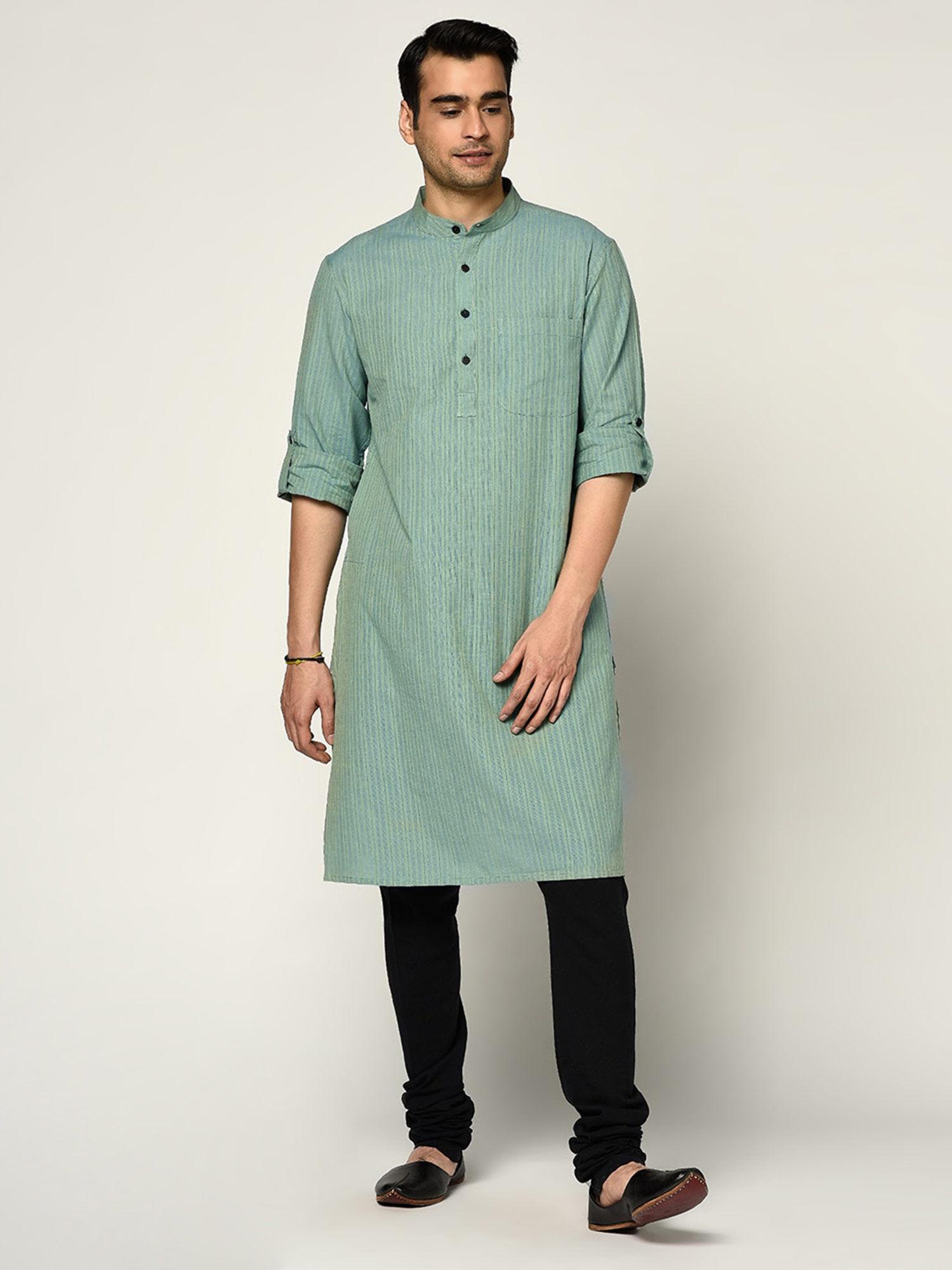 cotton striped long kurta