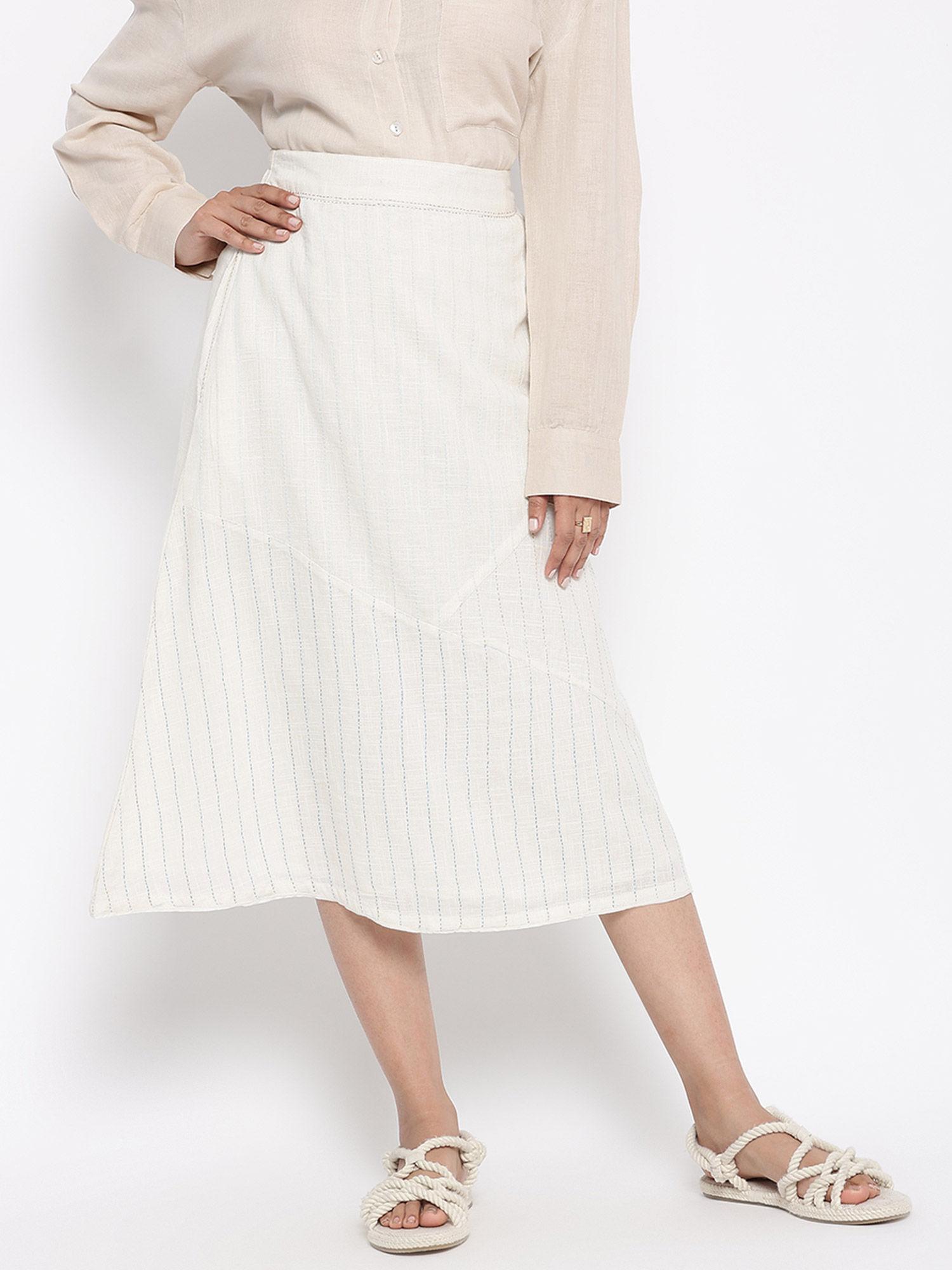 cotton striped skirt