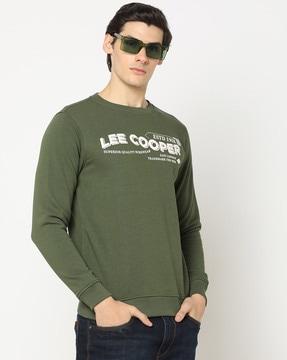 cotton sweatshirt with placement print