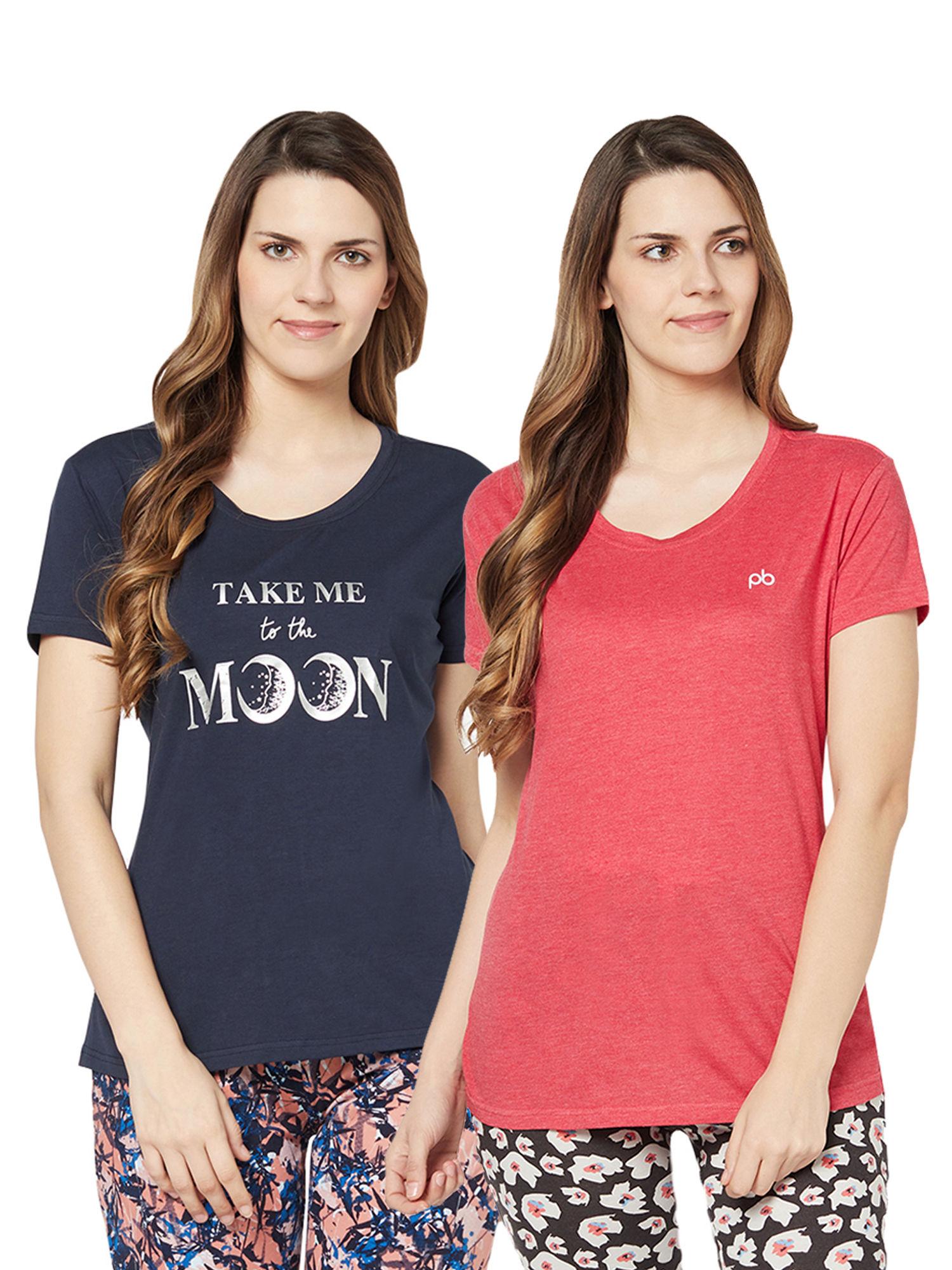 cotton t-shirt pack of 2 - multi-color