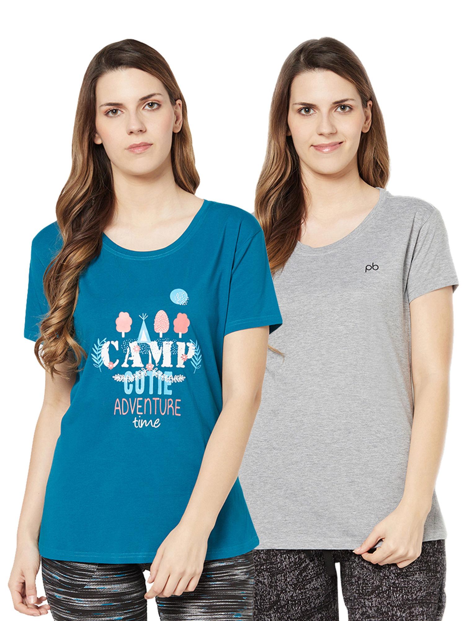 cotton t-shirt pack of 2 - multi-color