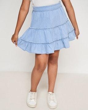 cotton tiered skirt