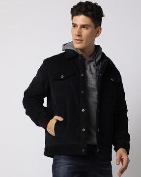 cotton tracker jacket with insert pockets