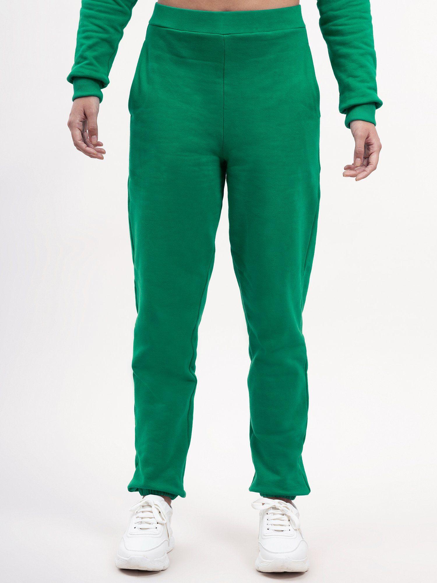 cotton trackpants - green