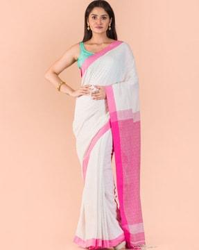 cotton traditional saree with blouse piece