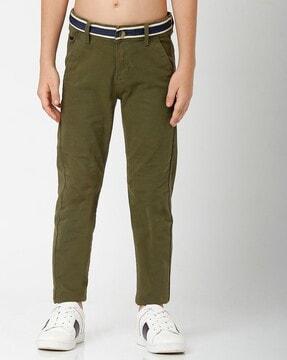 cotton trousers with insert pockets