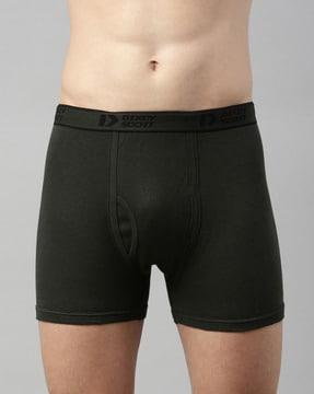 cotton trunks with brand waistband