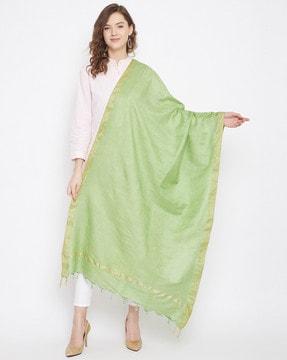 cotton tussar dupatta with tassel