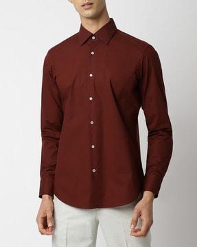 cotton twill regular fit shirt