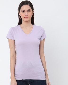 cotton v-neck t-shirt