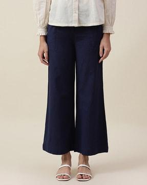 cotton wide leg pants