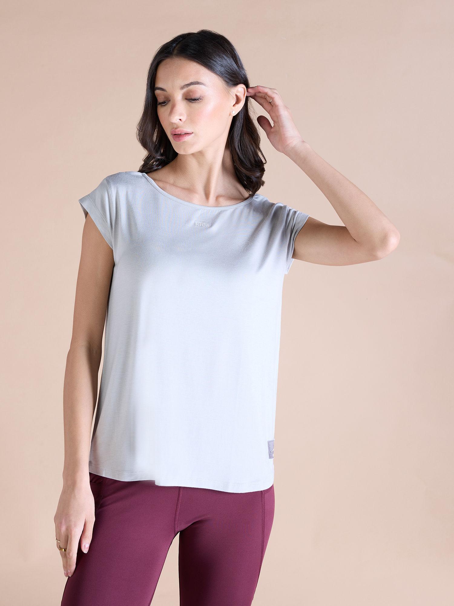 cotton yoga top with back keyhole