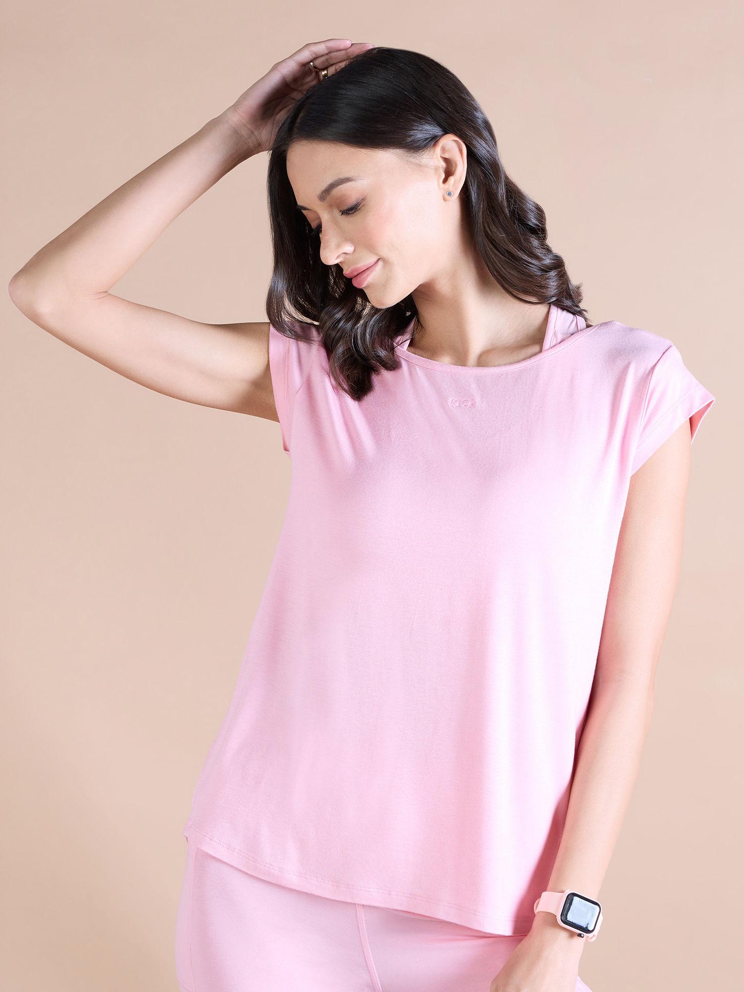 cotton yoga top with back keyhole