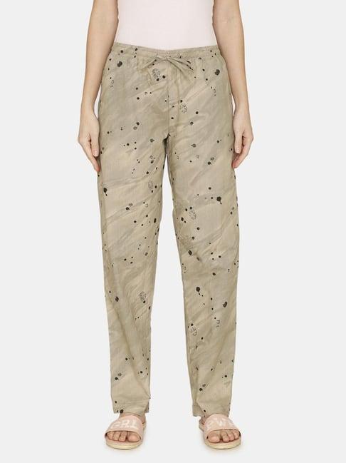coucou by zivame beige printed pajamas