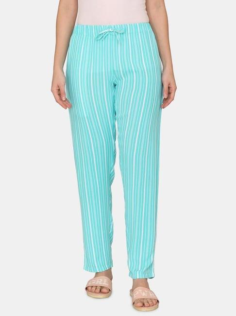 coucou by zivame blue striped pajamas