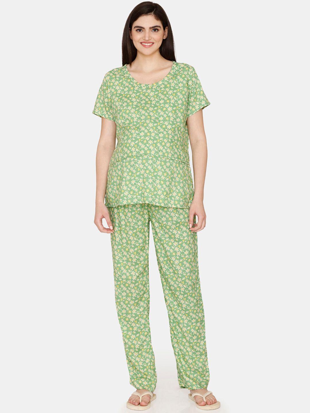 coucou by zivame floral printed night suit
