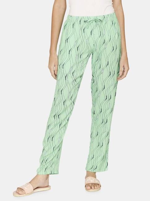 coucou by zivame green printed pajamas