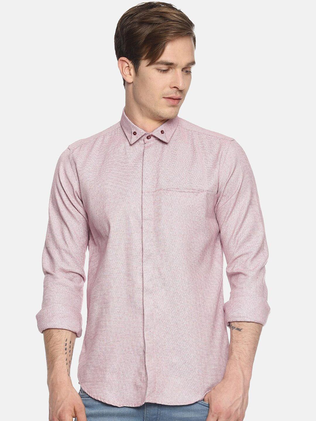 couper & coll men pink premium slim fit party shirt