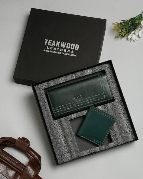 couple leather wallet gift set