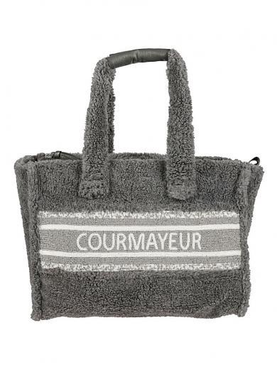 courmayeur eco fur shopping bag