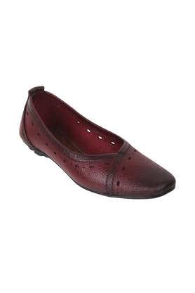 court leather slip-on women's casual wear mules - maroon