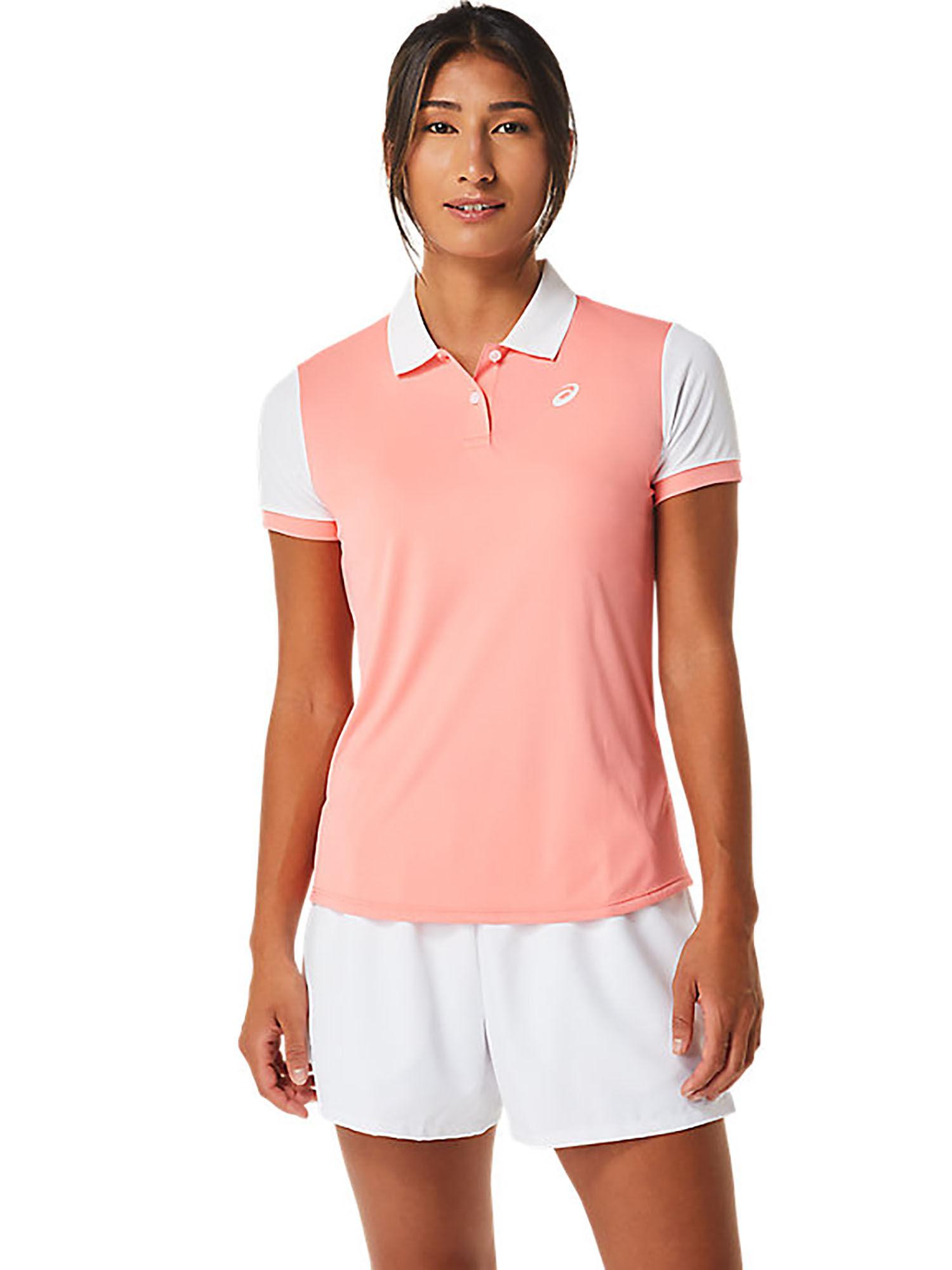 court polo pink women's t-shirt