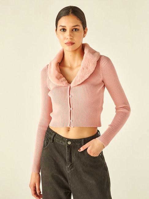 cover story pink cardigan