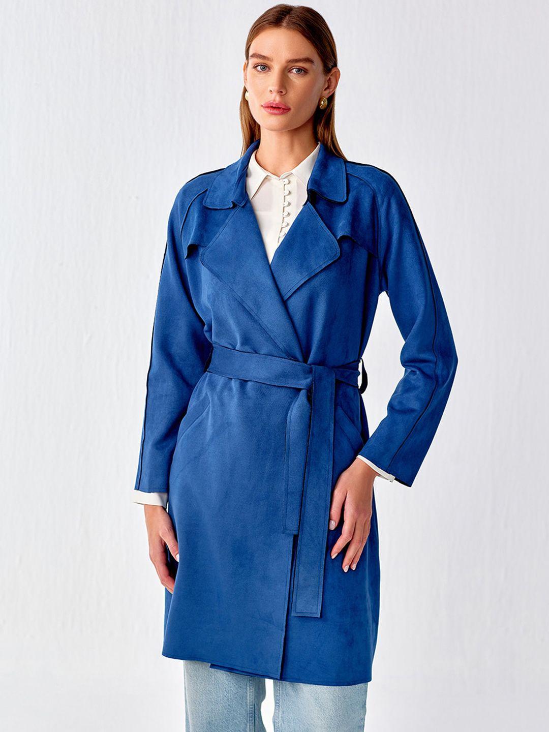 cover story single-breasted notched lapel collar trench coat